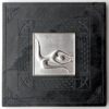 Julian Yehuda TIGLAT - The way to freedom Original Art. Black slate 25 x 25 cm, pure silver 999, 10 x 10 cm, black slate is engraved, silver is pushed to a hand made mold. Signed.